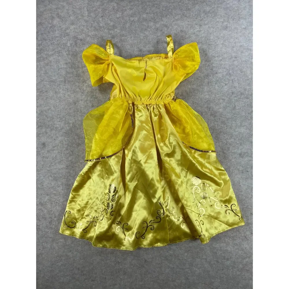 Disney Beauty and the Beast Yellow Belle Costume Dress Size 4-6y